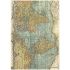 Stamperia Around the World A4 Rice Paper Backgrounds kollektion (6 stk) - DFSA4XAW