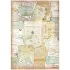 Stamperia Around the World A4 Rice Paper Backgrounds kollektion (6 stk) - DFSA4XAW