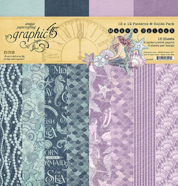 Blok 12x12 Patterns & Solids - Make A Splash - 4502668