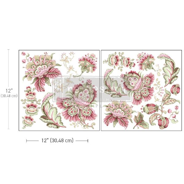 Re-design with Prima - Paisley Lover - 2 stk af 30 x 30 cm Decor Transfer - 665548