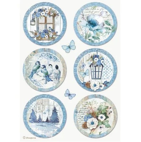 Blue Land Round - A4 Ris Papir 1 ark - DFSA4788