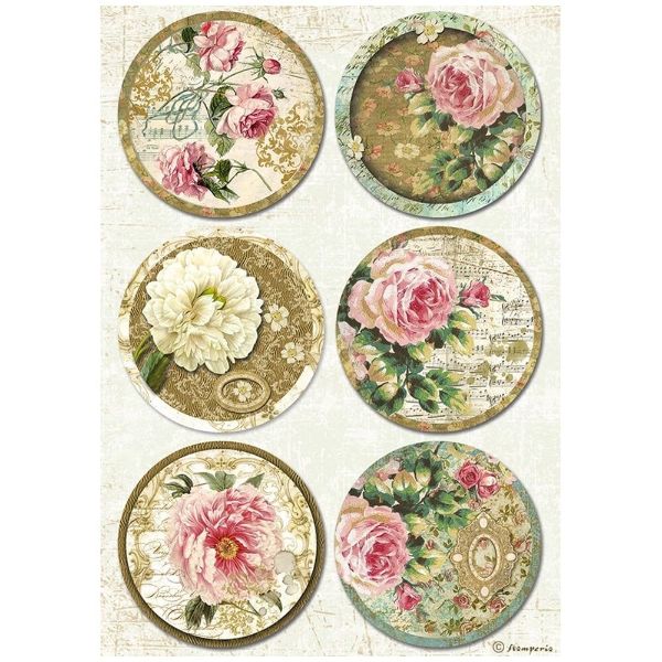 Precious Rose Round - A4 Ris Papir 1 ark - DFSA4828