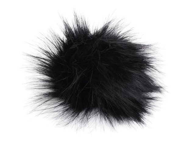 PomPon 20 cm - XXXL - Sort - 100% Akryl 