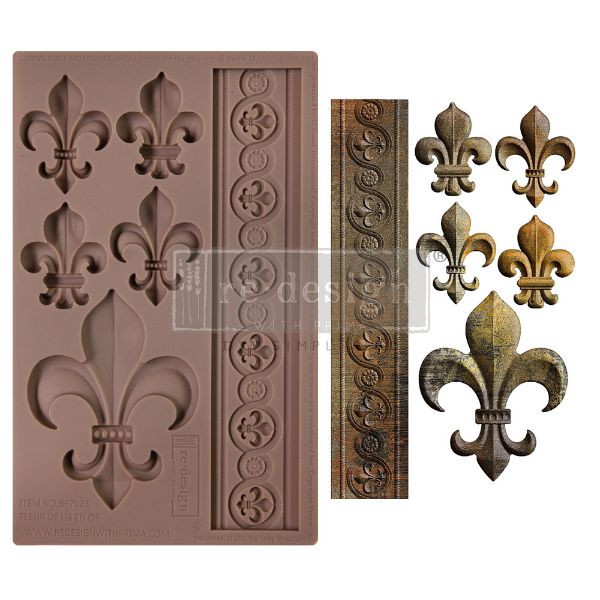 Re-Design with Prima - Fleur De Lis En Or silikone Form - 667023