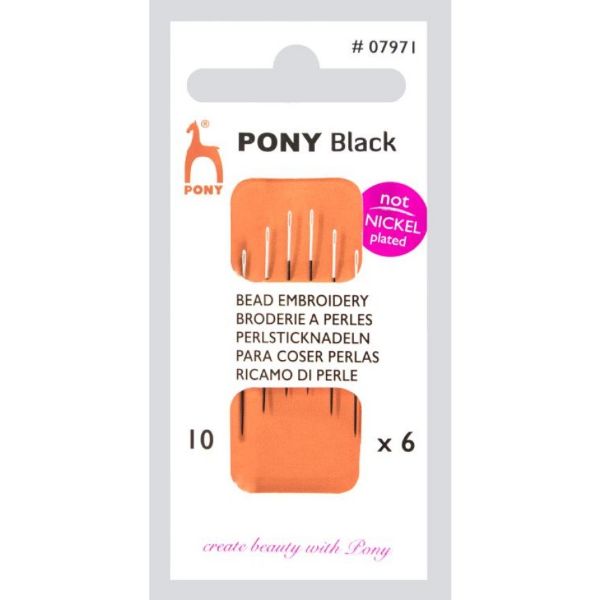 Perle Broderi nål - Pony Black Str. 10 - 07971