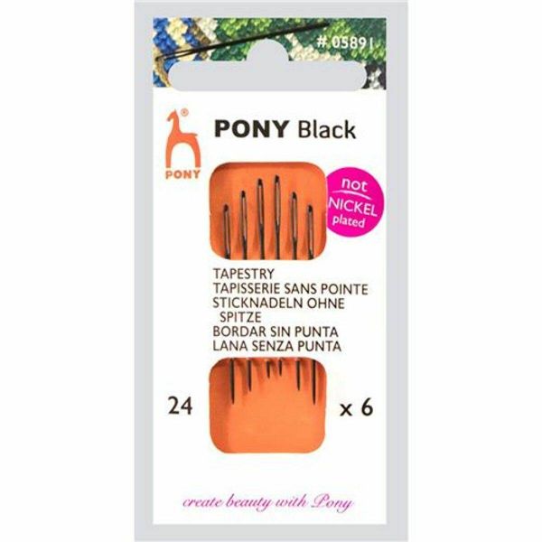 Stramaj nåle - Tapestry - Pony Black Str. 24 - 05891