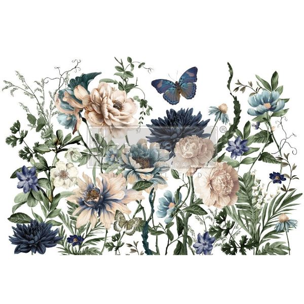 Re-design with Prima - Cerulean Blooms - 60 x 88 cm Decor Transfer - 659300