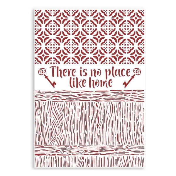 Stamperia Stencil A4 - Casa Granada - There is no Place like Home - KSG487