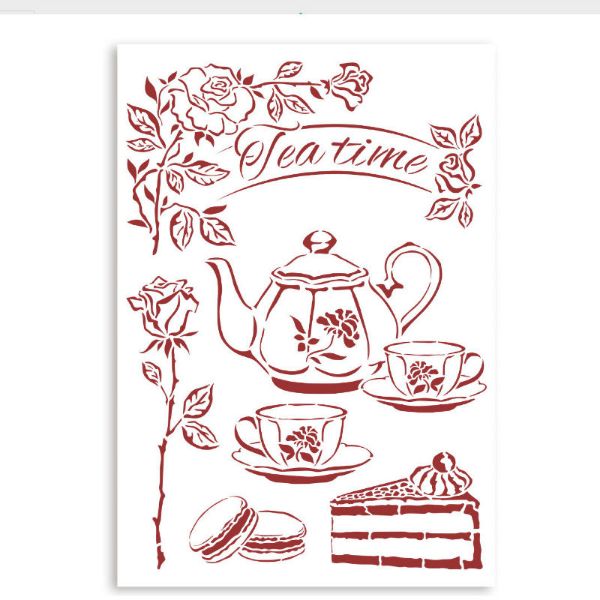 Stamperia Stencil A4 - Casa Granada - Tea - KSG489