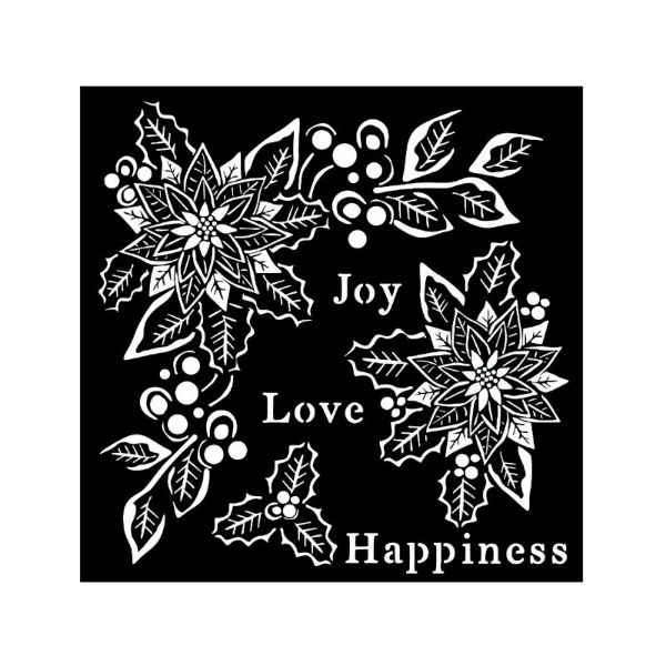 Stamperia Thick Stencil - Christmas Joy - Mosaic - 18x18 cm -KSTDQ89