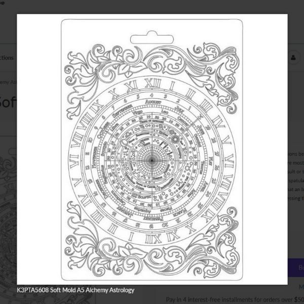 Stamperia Soft Mould A5 Alchemy Astrology - K3PTA5608