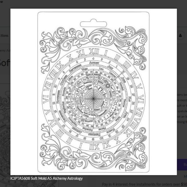 Stamperia Soft Mould A5 Alchemy Astrology - K3PTA5608