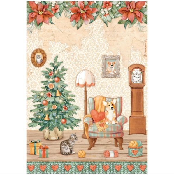 All Around Christmas - Sweet Room - A4 Ris Papir 1 ark - DFSA4807 fra Stamperia