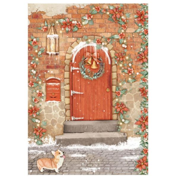 All Around Christmas - Red Door - A4 Ris Papir 1 ark - DFSA4804 fra Stamperia
