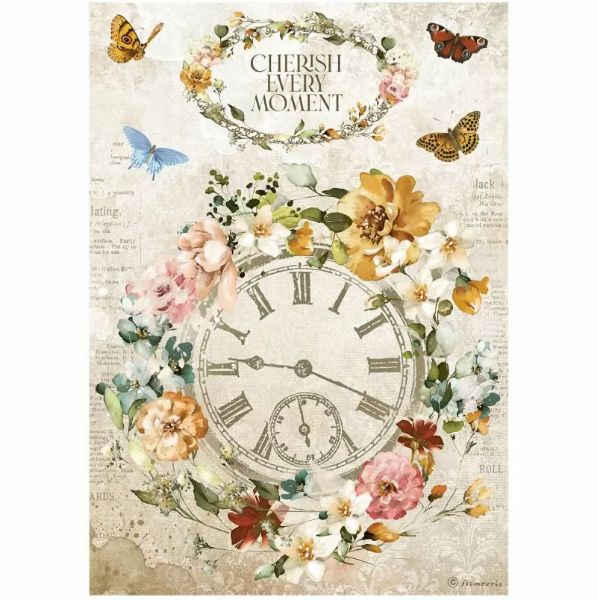 Garden of Promises - Cherish Every Moment - A4 Ris Papir 1 ark - DFSA4689 fra Stamperia