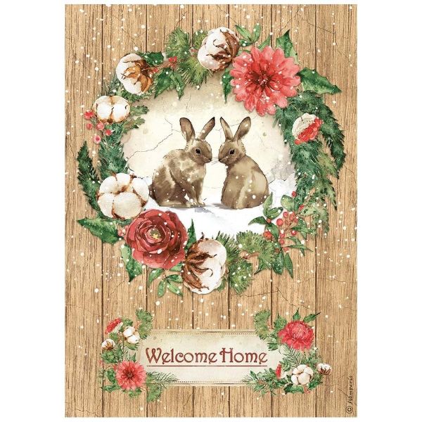 Romantic Home for the Holidays - Welcome Home - A4 Ris Papir 1 ark - DFSA4705 fra Stamperia