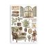 Stamperia Washi Pad - Golden Harmony - A5 med 8 sider - SBW11