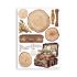 Stamperia Washi Pad - Golden Harmony - A5 med 8 sider - SBW11