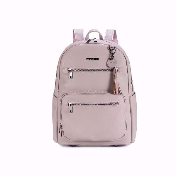 Jimmy Beans - Namaste Makers Knittersi Backpack - Strikke Rygsæk - Vegan læder - Petal (Sart Rosa-grå)