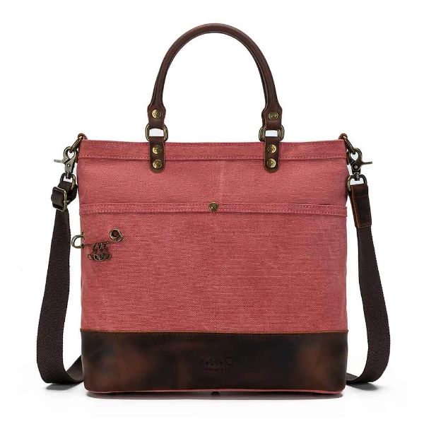 Della Q Canvas tote 34x30x18cm - Canyon Rose