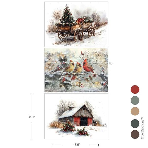 A3 Découpage Fiber 3 stk - Christmas in the Countryside - 680015