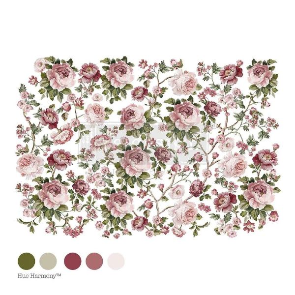 Re-design with Prima -Blushing Blooms Symphony 60 x 88 cm Decor Transfer - 676315