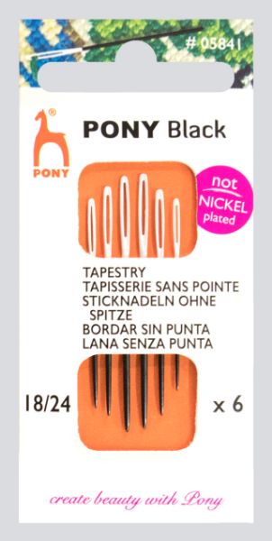 Stramaj nåle - Tapestry - Pony Black Str. 18/24