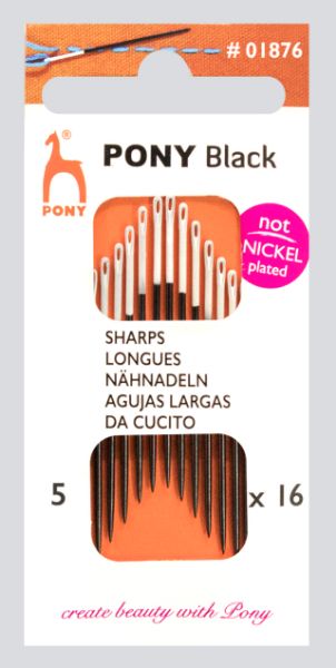 Spidse lange nåle - Sharps Longues - Pony Black Str. 5