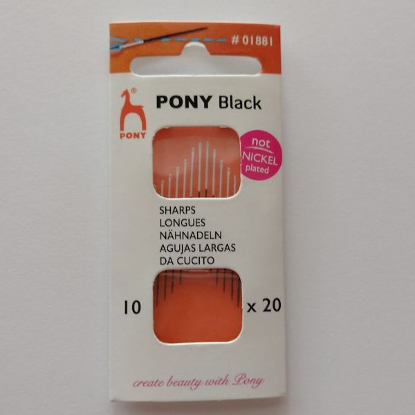 Spidse lange nåle - Sharps Longues - Pony Black Str. 10
