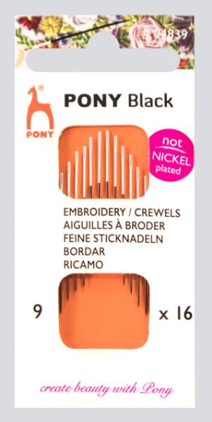 Broderi nåle - Crewels - Pony Black Str. 9