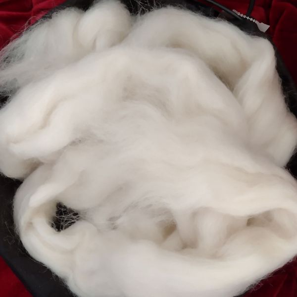 Finuld tops - Natur hvid spindefibre