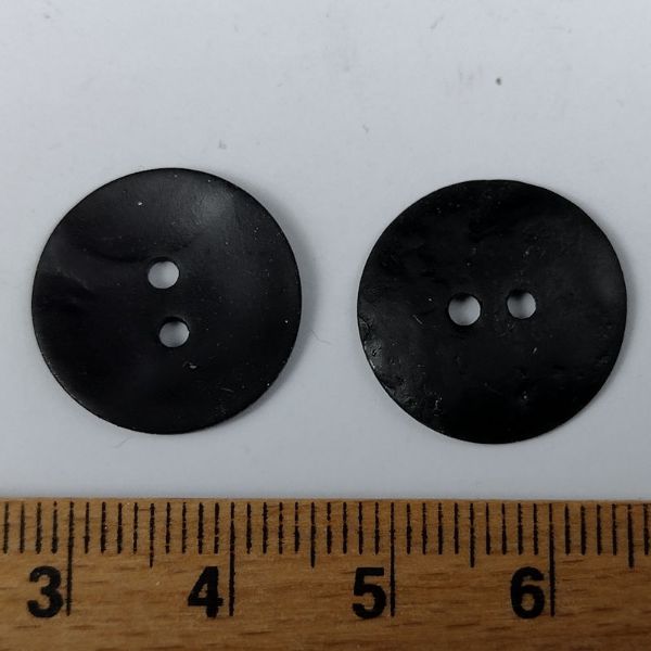 Sort perlemorsknap - 17 mm