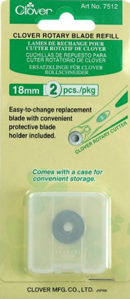 Clover Rotary Cutter Refill - Ekstra Rulleskær - 18 mm - 5 stk. pr. pk.