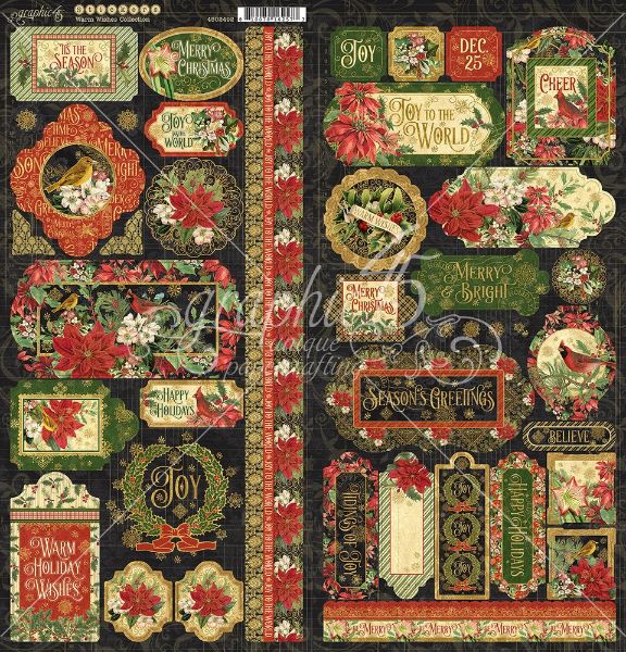 Graphic 45  Stickers - Warm Wishes - 4502492