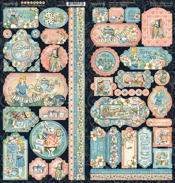 Graphic 45  Stickers - Alice's Tea Party - 4502362