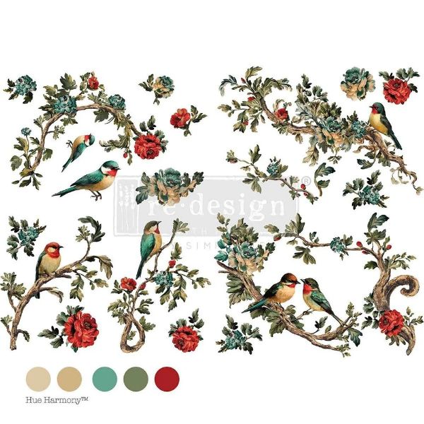 Re-design with Prima - Rosette Aviary - 60 x 88 cm Decor Transfer - 679927