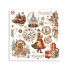 Stamperia - Gear up for Christmas - Rub on Kit Transfers - 6 sider 15,5 x 15,5 cm Decor Transfer - DFLRBX03