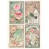 Stamperia House of Roses A4 Rice Paper kollektion (6 stk) - DFSA4XHR