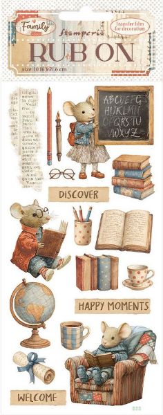 Stamperia - Family - Rub on Transfers - 1 stk af 10 x 21 cm Decor Transfer - DFLRB216