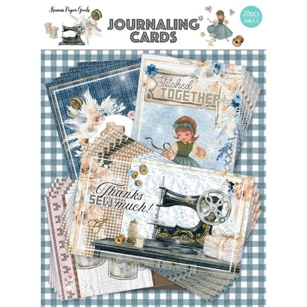 20 små Journal kort - Stitched Together - MP-61421
