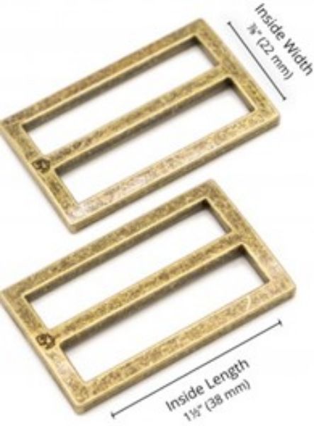 Reguleringsspænde 1,5" - 2 stk - Antik bronze - by Annie - HAR1.5-SL-AB-TWO