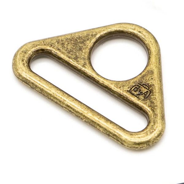 Trekant ringe 1" - 2 stk - Antik bronze - by Annie - HAR1-TR-AB-TWO