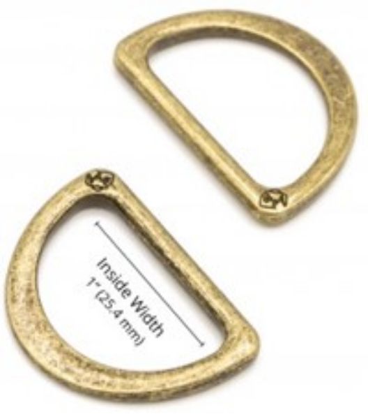 D-ringe 1" - 2 stk - Antik bronze - by Annie - HAR1-DR-AB-TWO