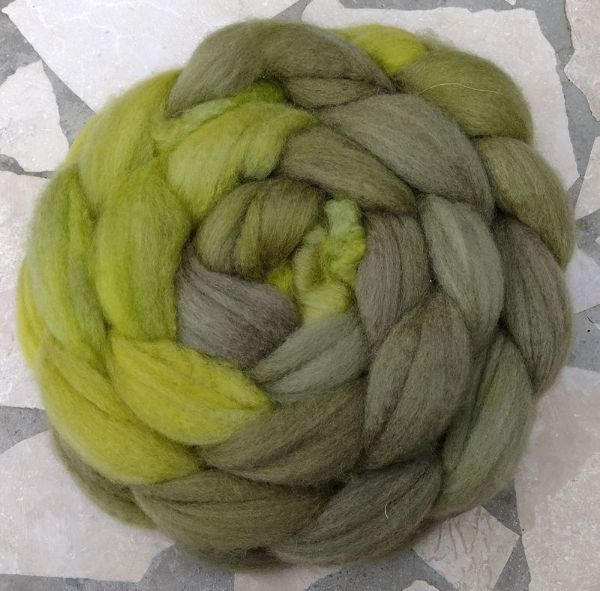 BFL Blueface Leicester tops - 215 gram Håndmalet klar til at spinde