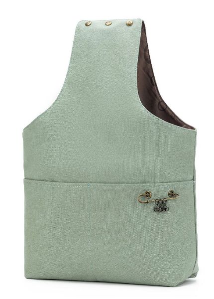 Della Q Canvas NORA bucket bag - Sage